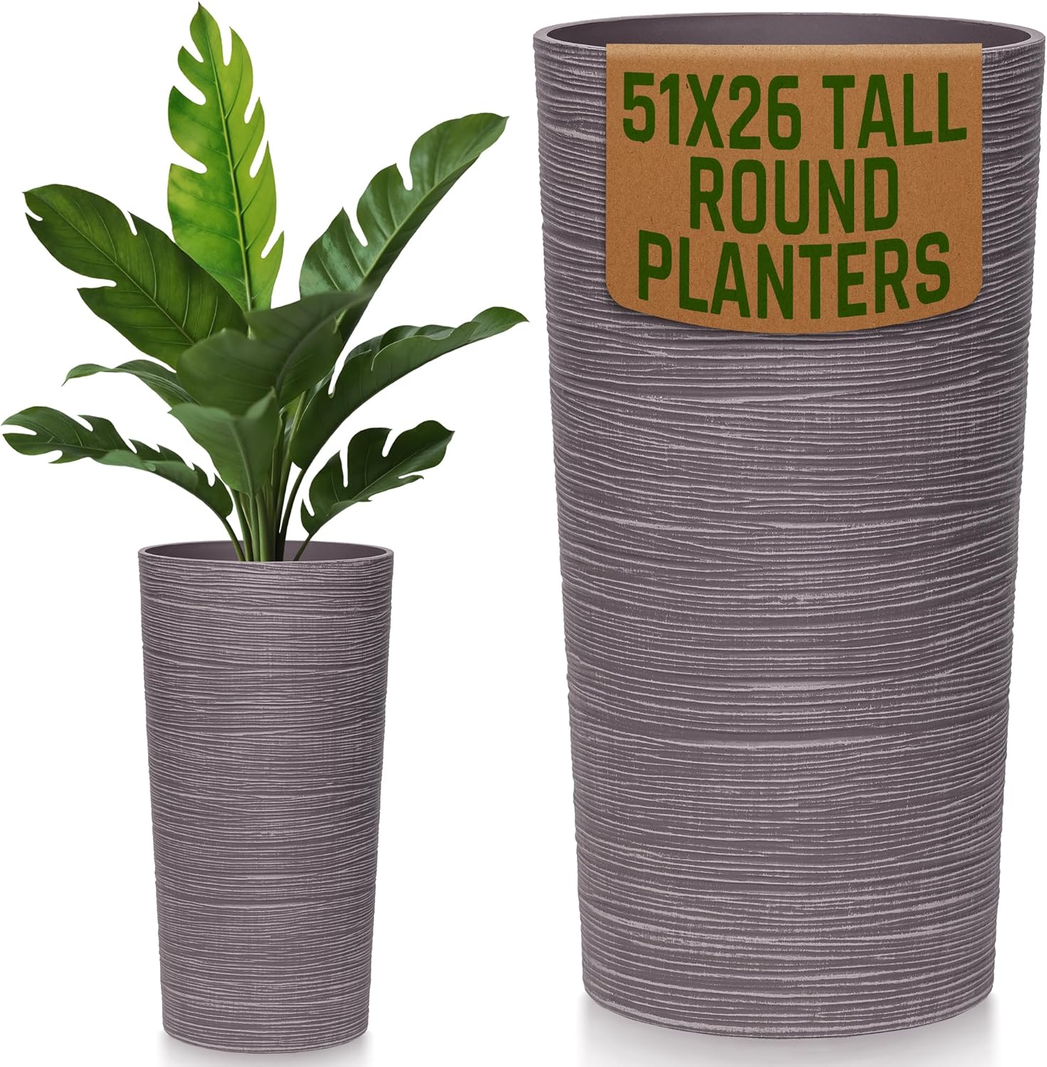 Blackrock Tall Round Planter