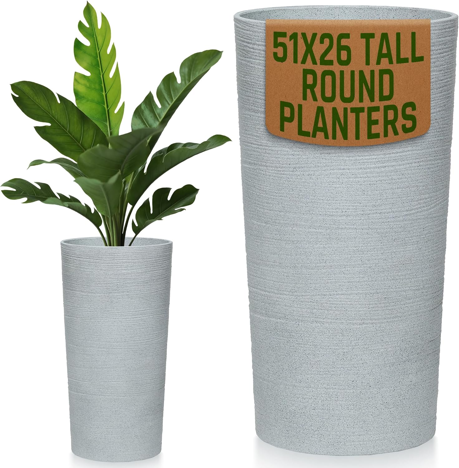 Blackrock Tall Round Planter