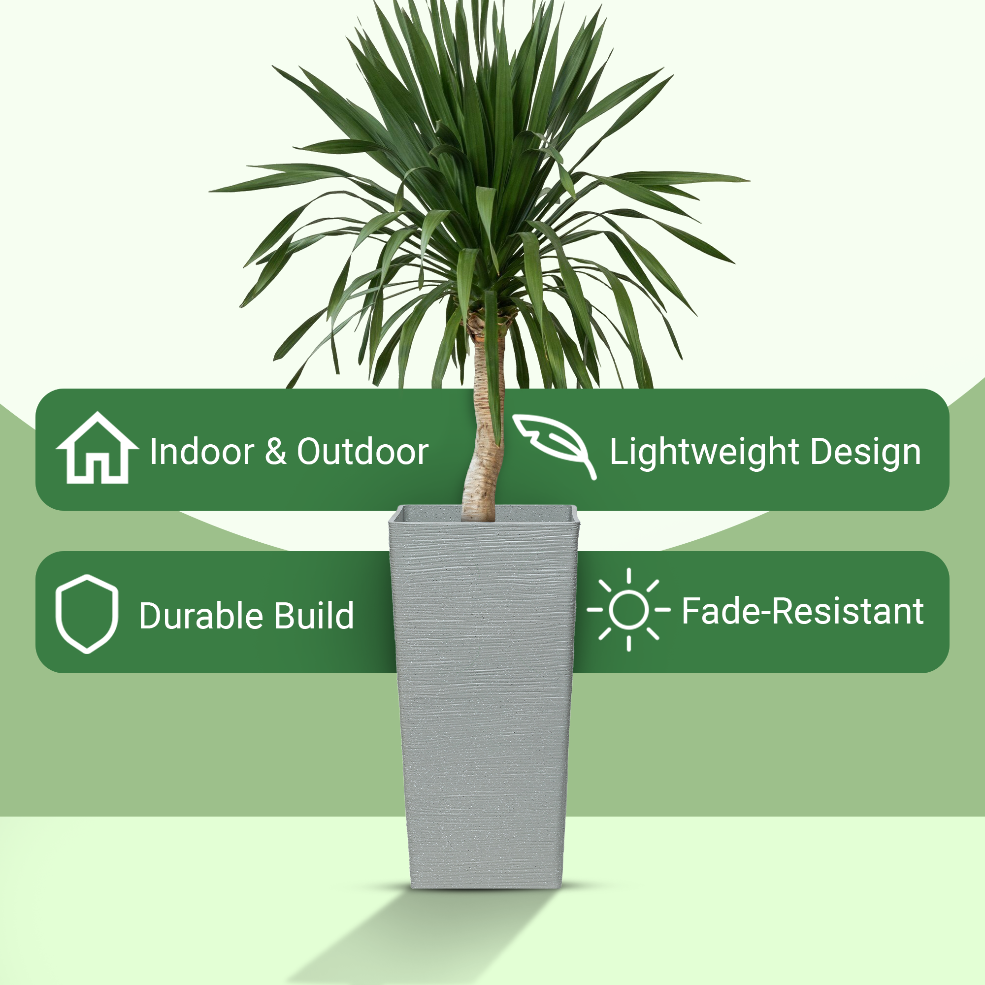 Malahide Tall Square Planter