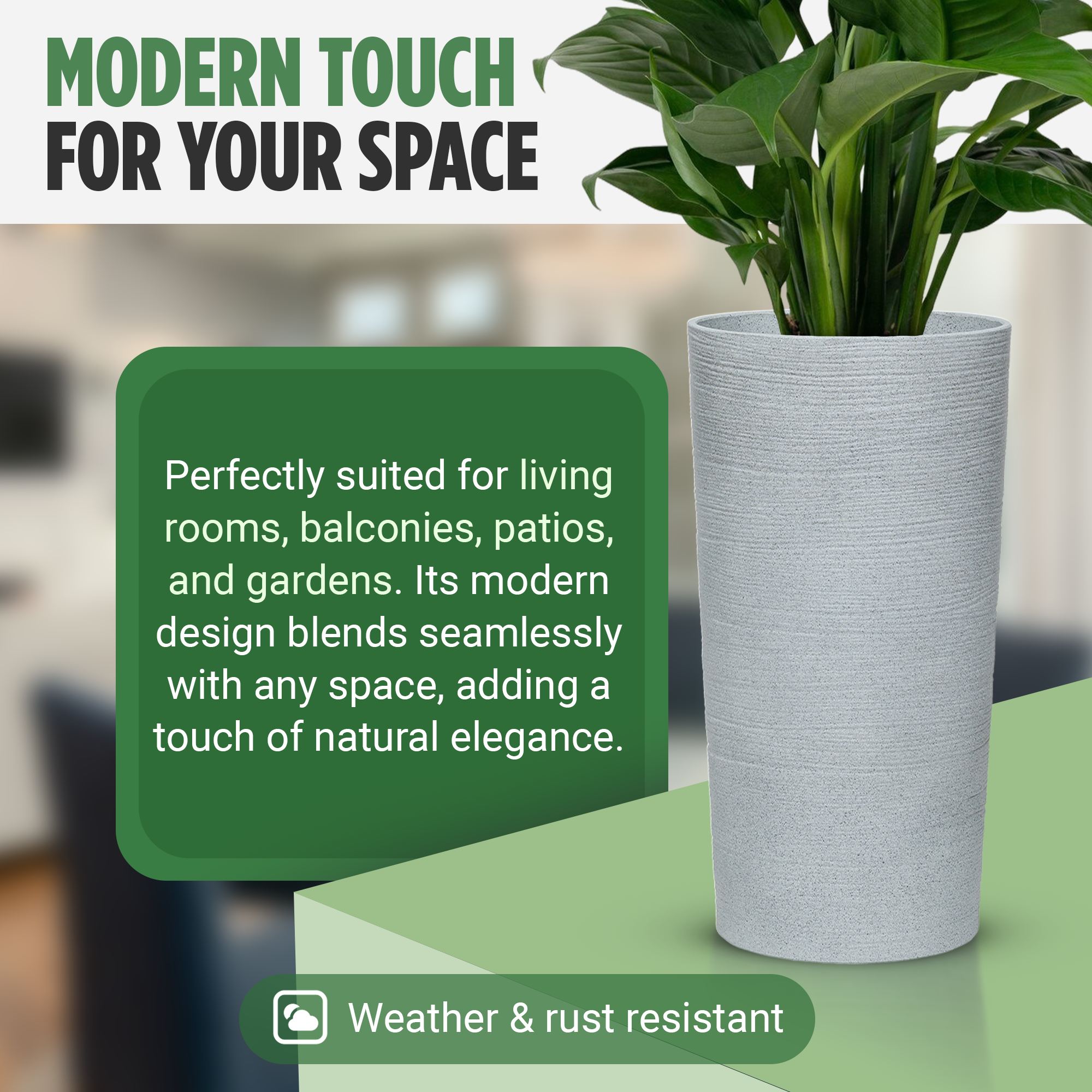 Blackrock Tall Round Planter