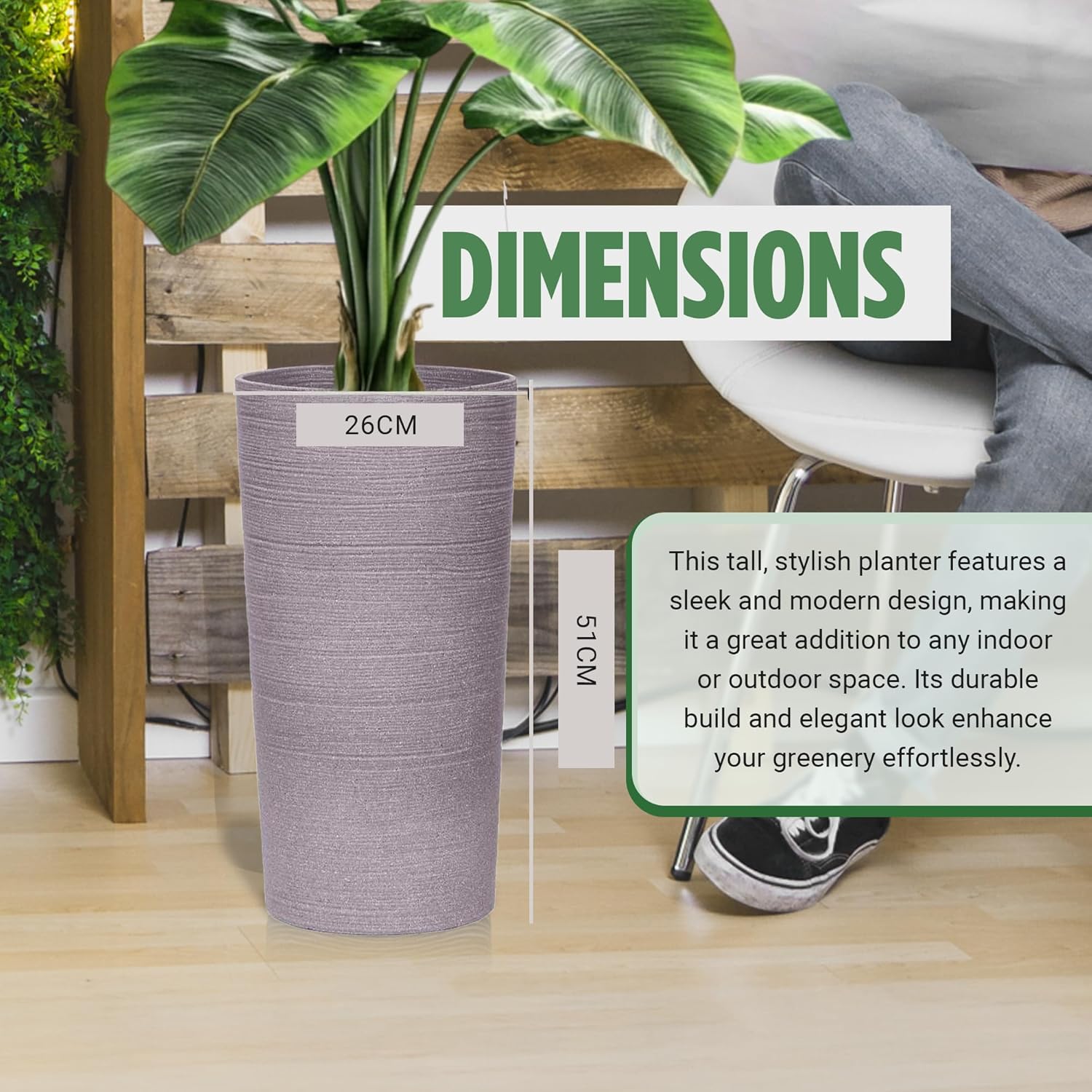 Blackrock Tall Round Planter