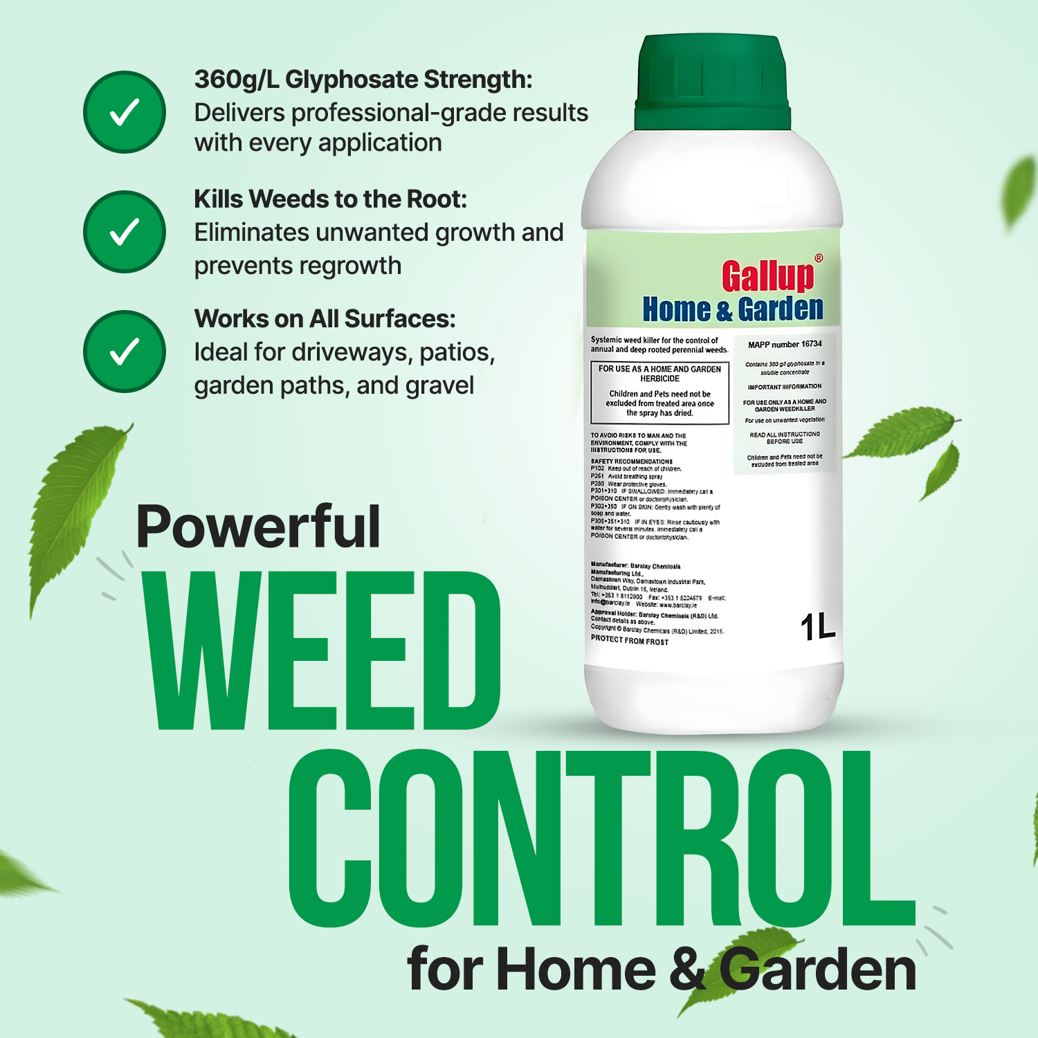 Gallup Home & Garden Weedkiller 1L
