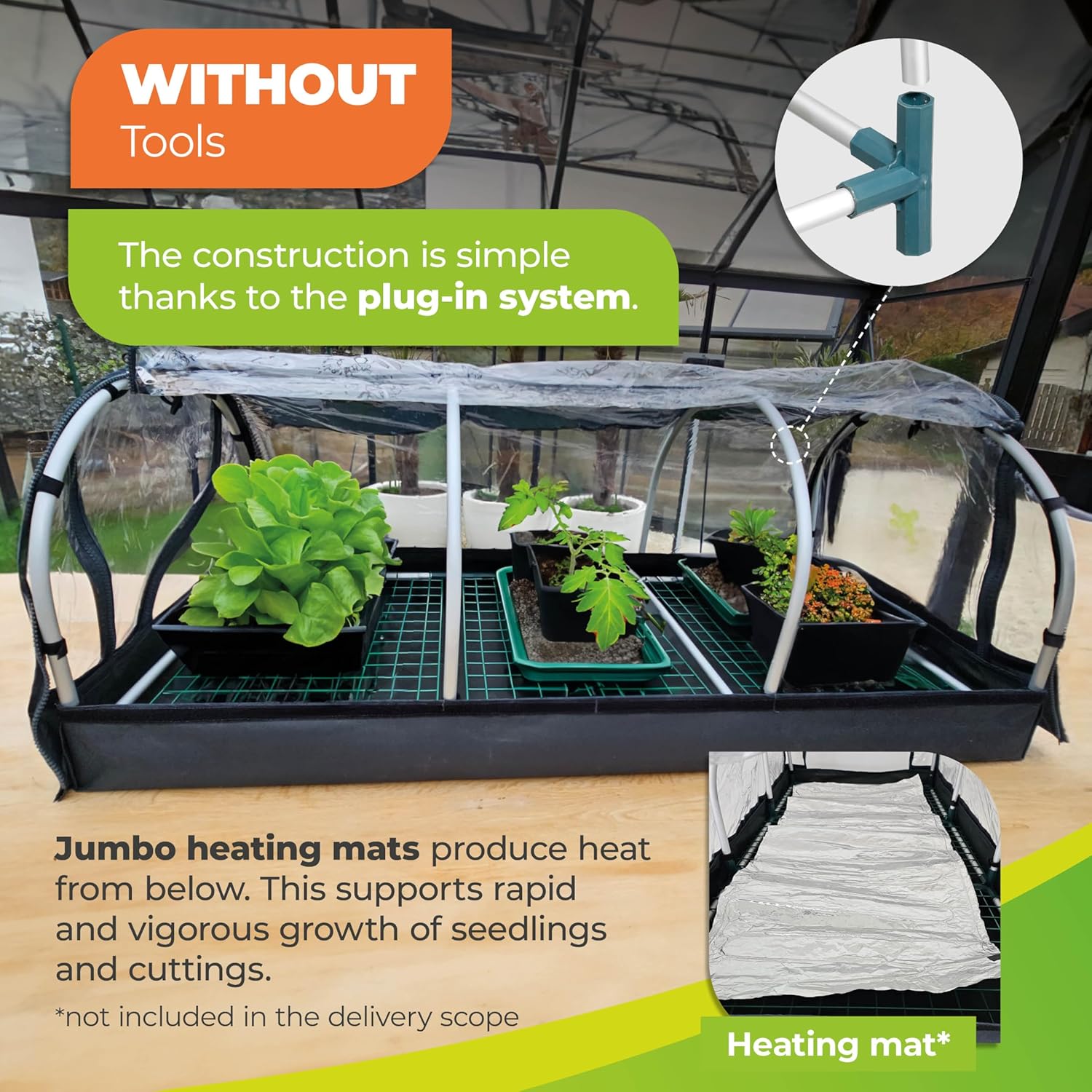 Jumbo Heated Propagator with Thermostat