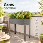 Biogreen Freising Metal Raised Garden Bed with Drainage – Patio