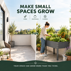 Biogreen Freising Metal Raised Garden Bed with Drainage – Patio