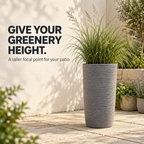 Moorgreen Blackrock Tall Round Planter – Frost Resistant