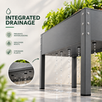 Biogreen Freising Metal Raised Garden Bed with Drainage – Patio
