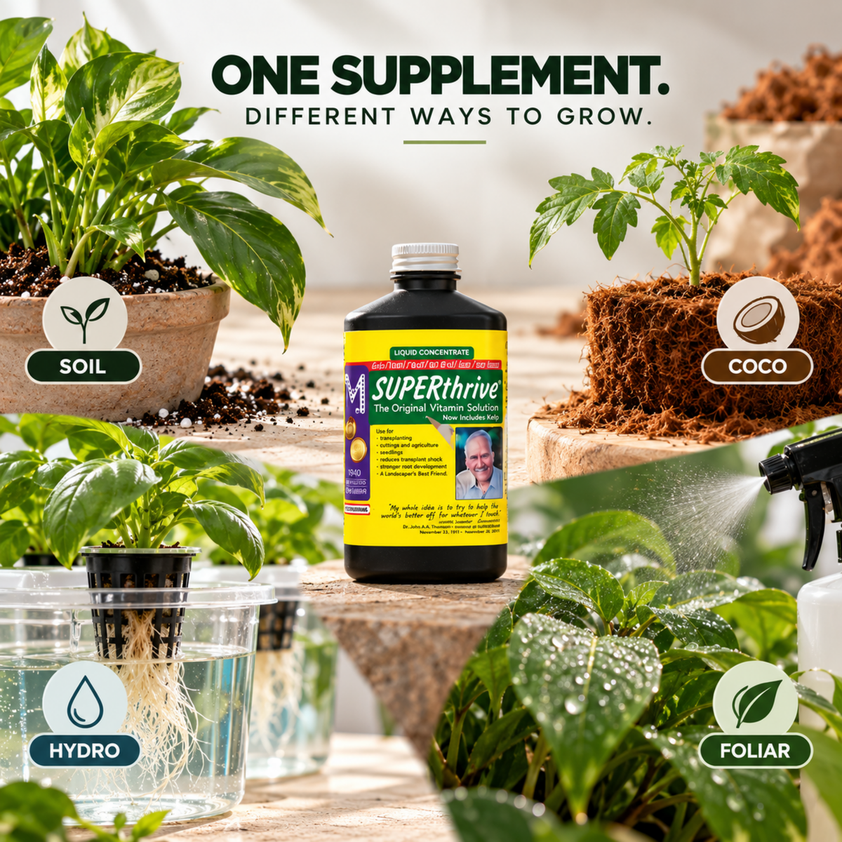 Superthrive Plant Nutrient – Vitamin B1 Plant Food for Root Development & Growth