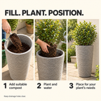 Moorgreen Blackrock Tall Round Planter – Frost Resistant