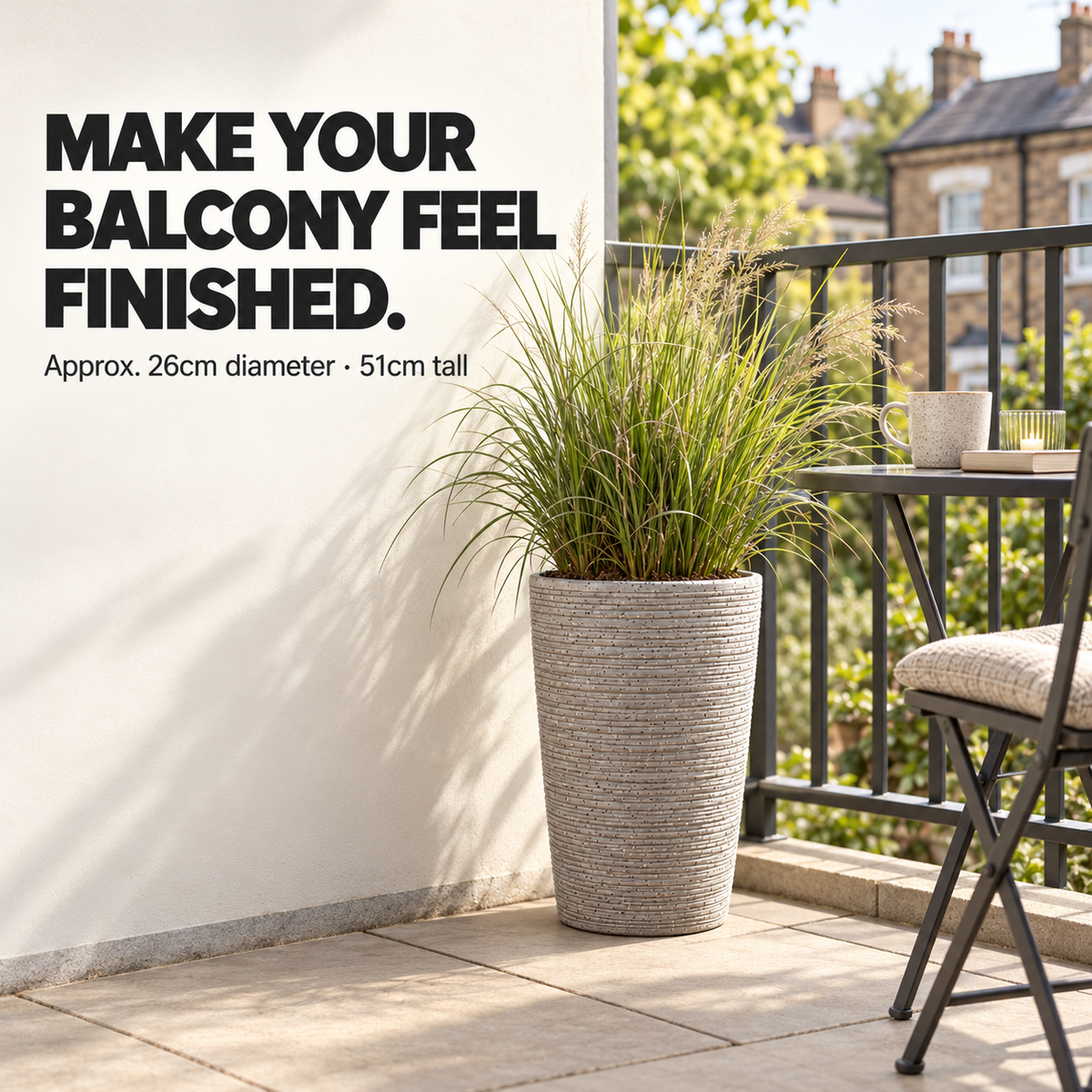 Moorgreen Blackrock Tall Round Planter – Frost Resistant