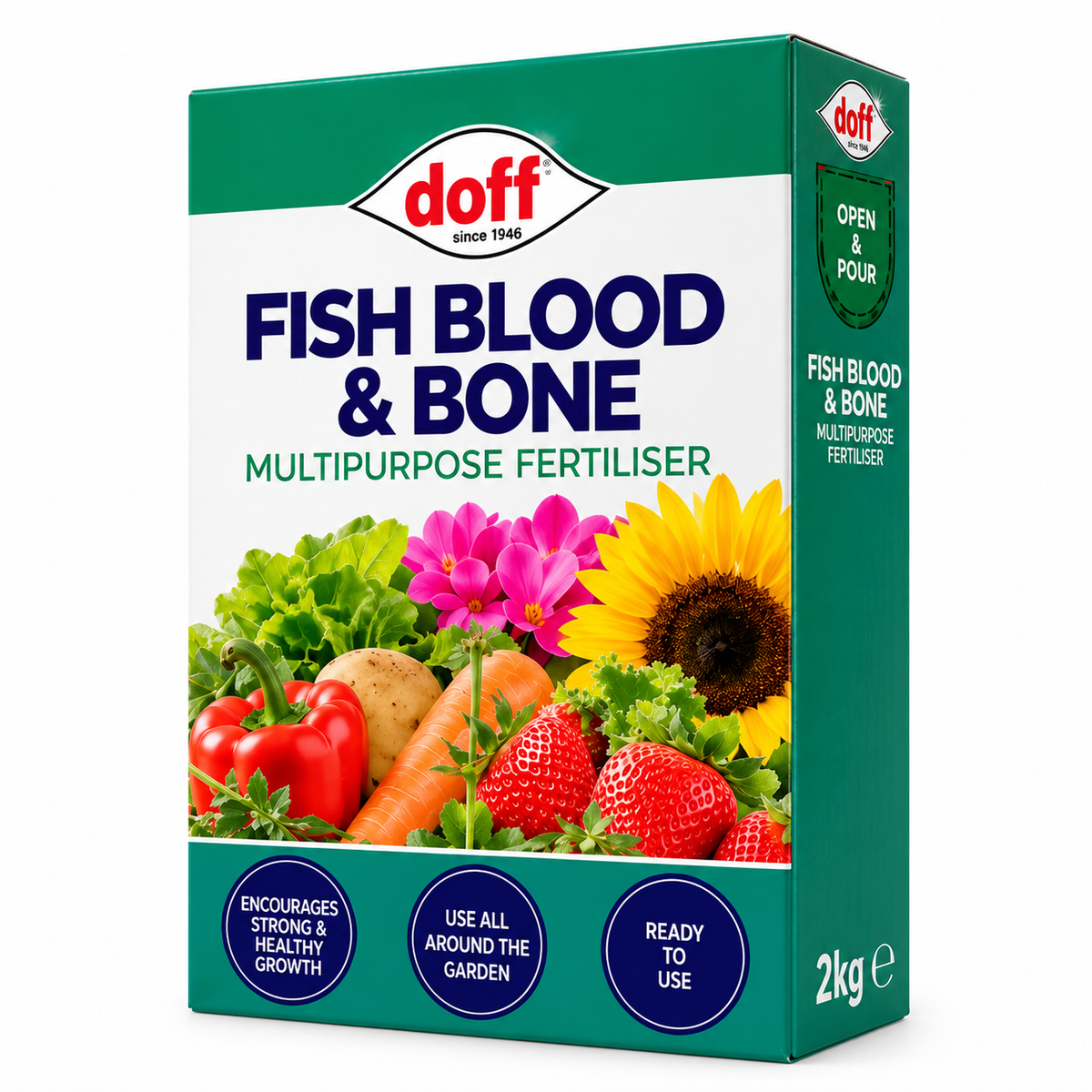 Doff Fish Blood and Bone Fertiliser 2kg – Organic Feed