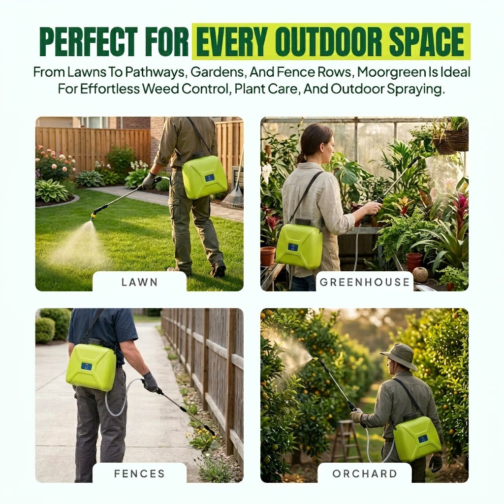 Moorgreen Electric Backpack Sprayer – USB Rechargeable