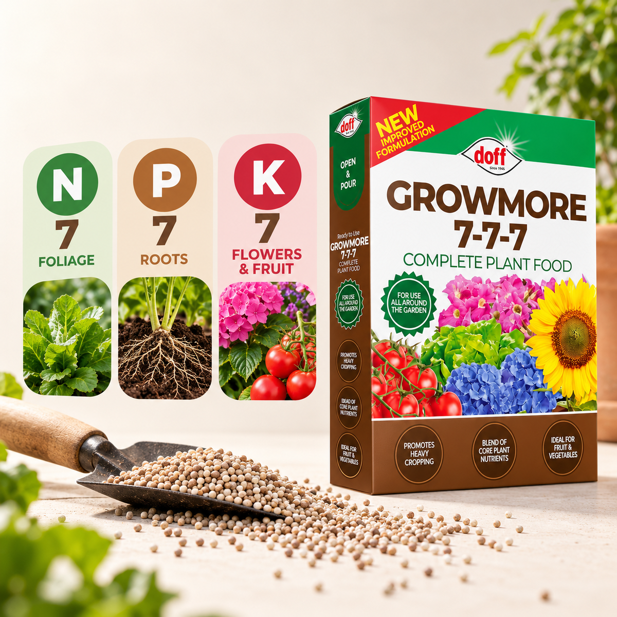 Doff Growmore Fertiliser 2kg – Balanced Garden Feed