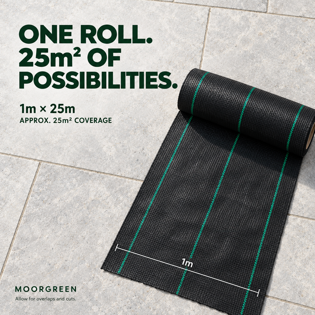 Moorgreen Weed Control Membrane 1m x 25m – 100GSM