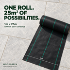 Moorgreen Weed Control Membrane 1m x 25m – 100GSM