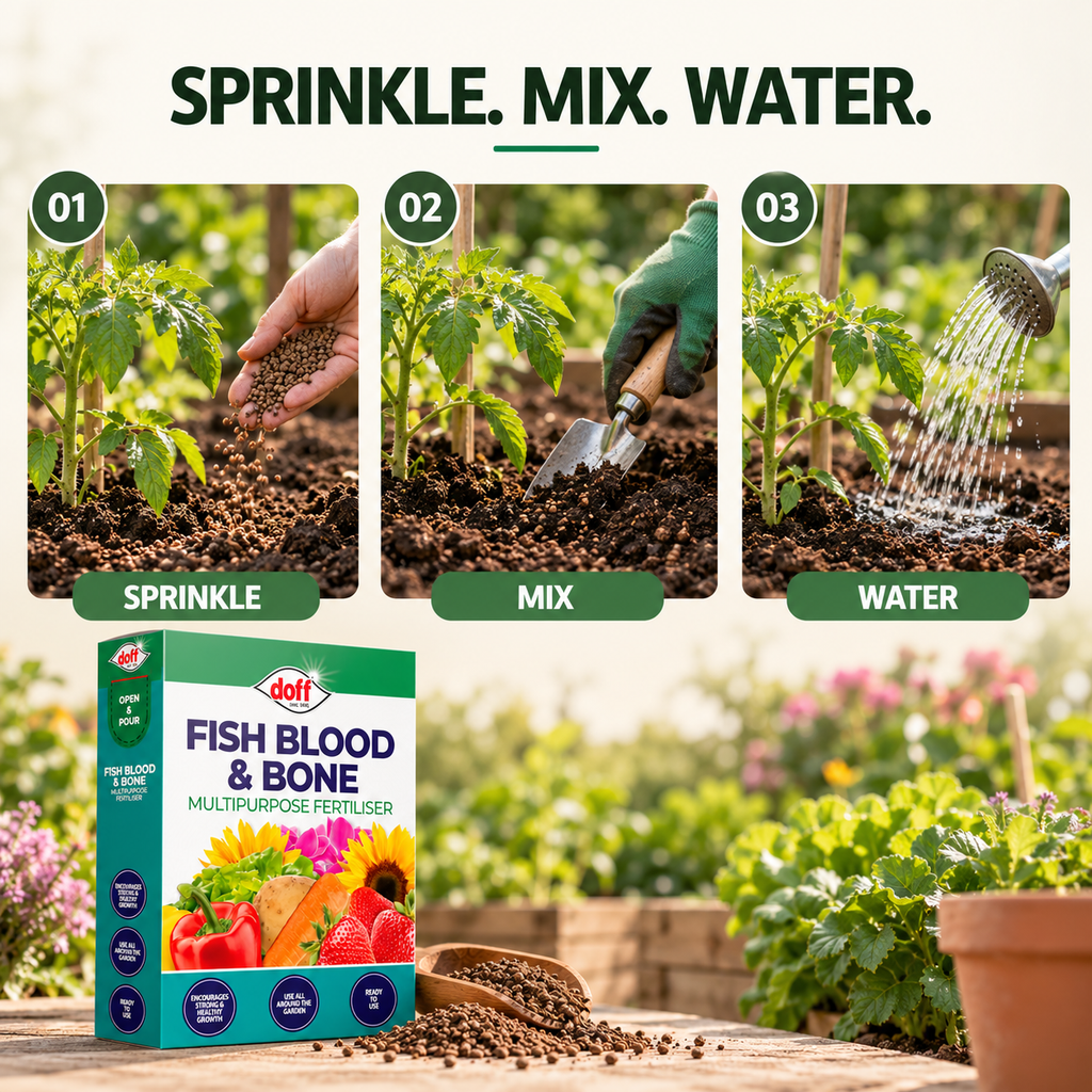 Doff Fish Blood and Bone Fertiliser 2kg – Organic Feed