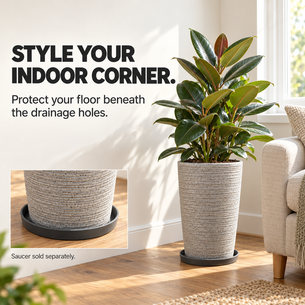 Moorgreen Blackrock Tall Round Planter – Frost Resistant