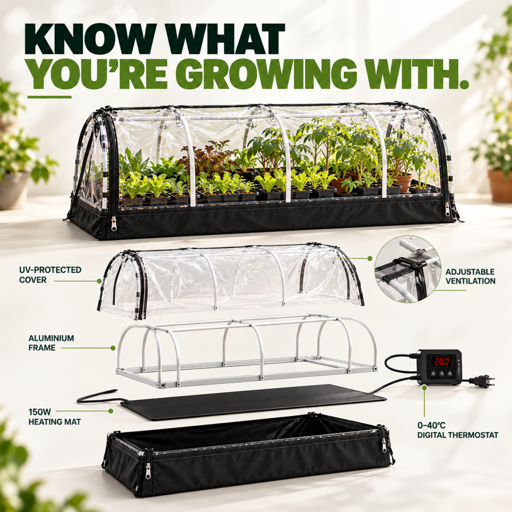 Bio Green JP-H/GB Heated Propagator with Thermostat – 150W
