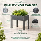 Biogreen Freising Metal Raised Garden Bed with Drainage – Patio