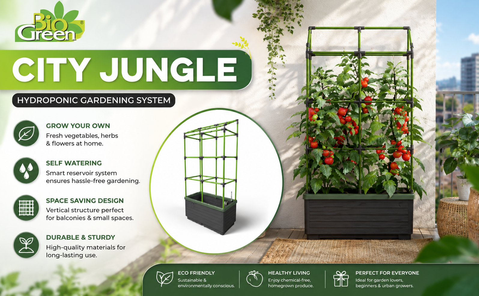 Bio Green Jungle City Vertical Garden Planter – Self Watering