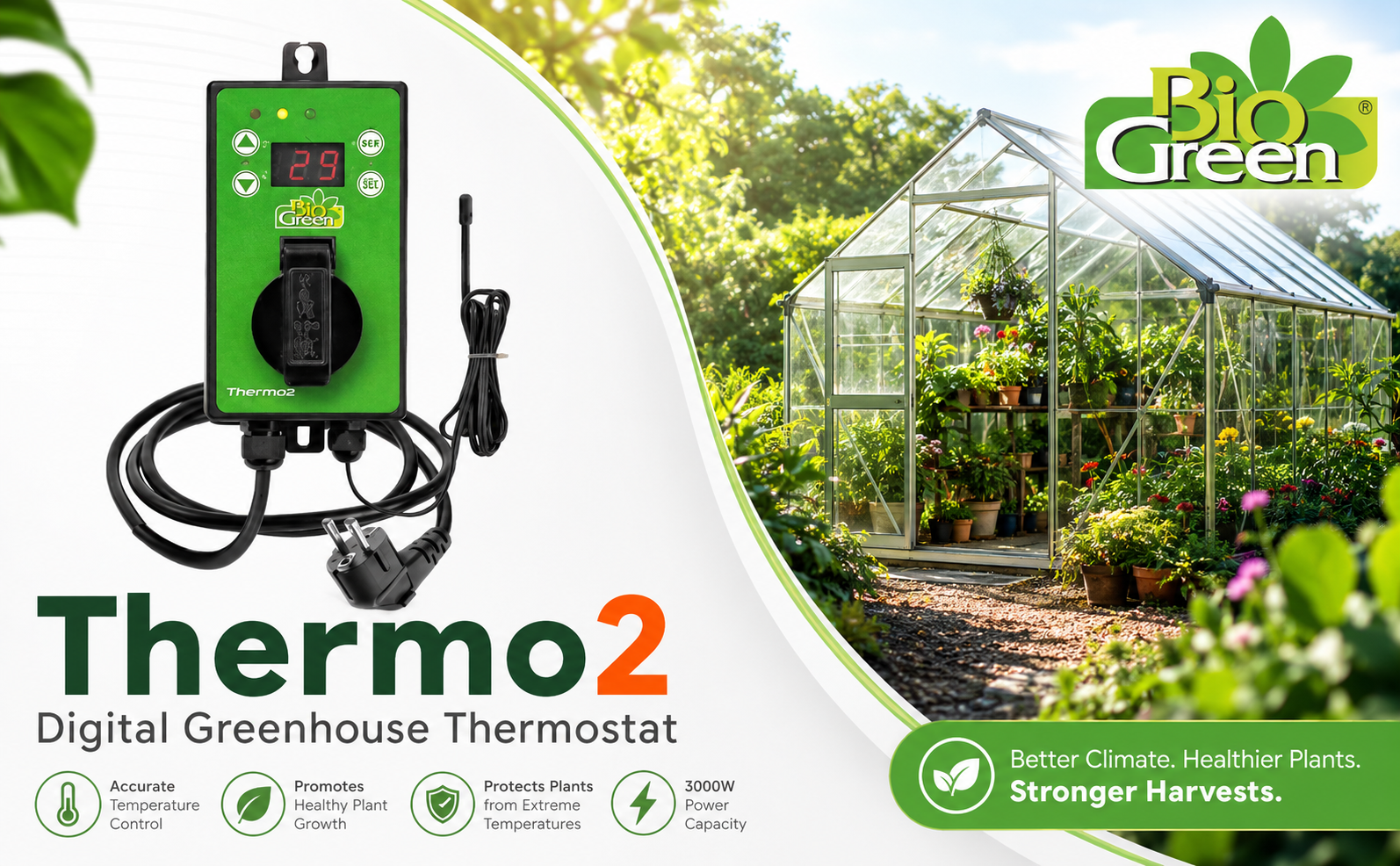 Bio Green Thermo2 Digital Greenhouse Thermostat – 3000W