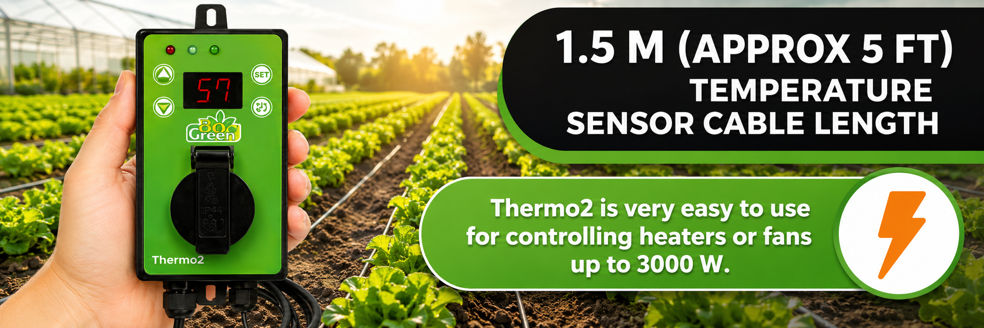 Bio Green Thermo2 Digital Greenhouse Thermostat – 3000W