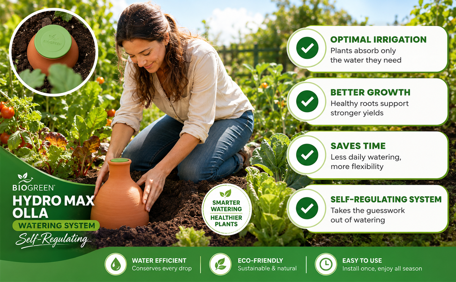 Biogreen Hydro Max Olla Watering System – Self-Regulating