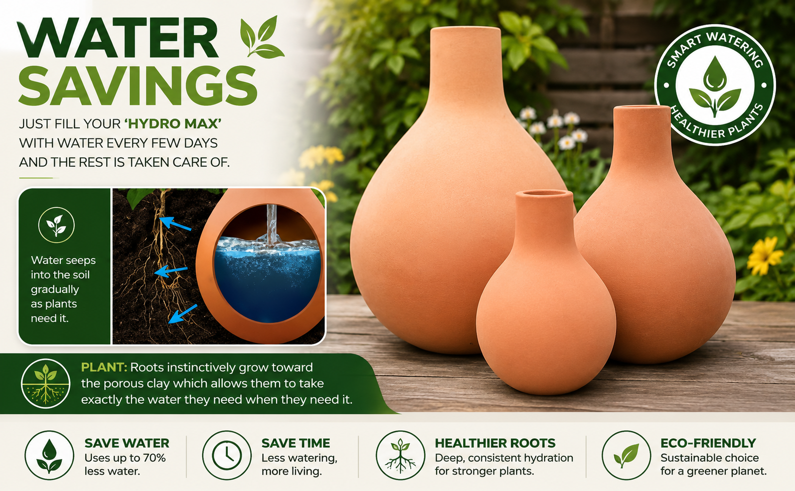 Biogreen Hydro Max Olla Watering System – Self-Regulating