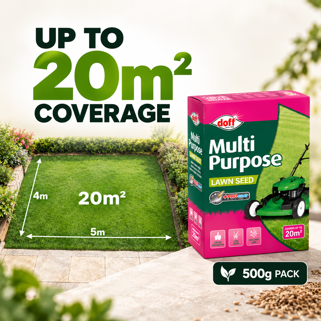 Doff Grass Seed 500g – Fast Germinating Lawn Seed