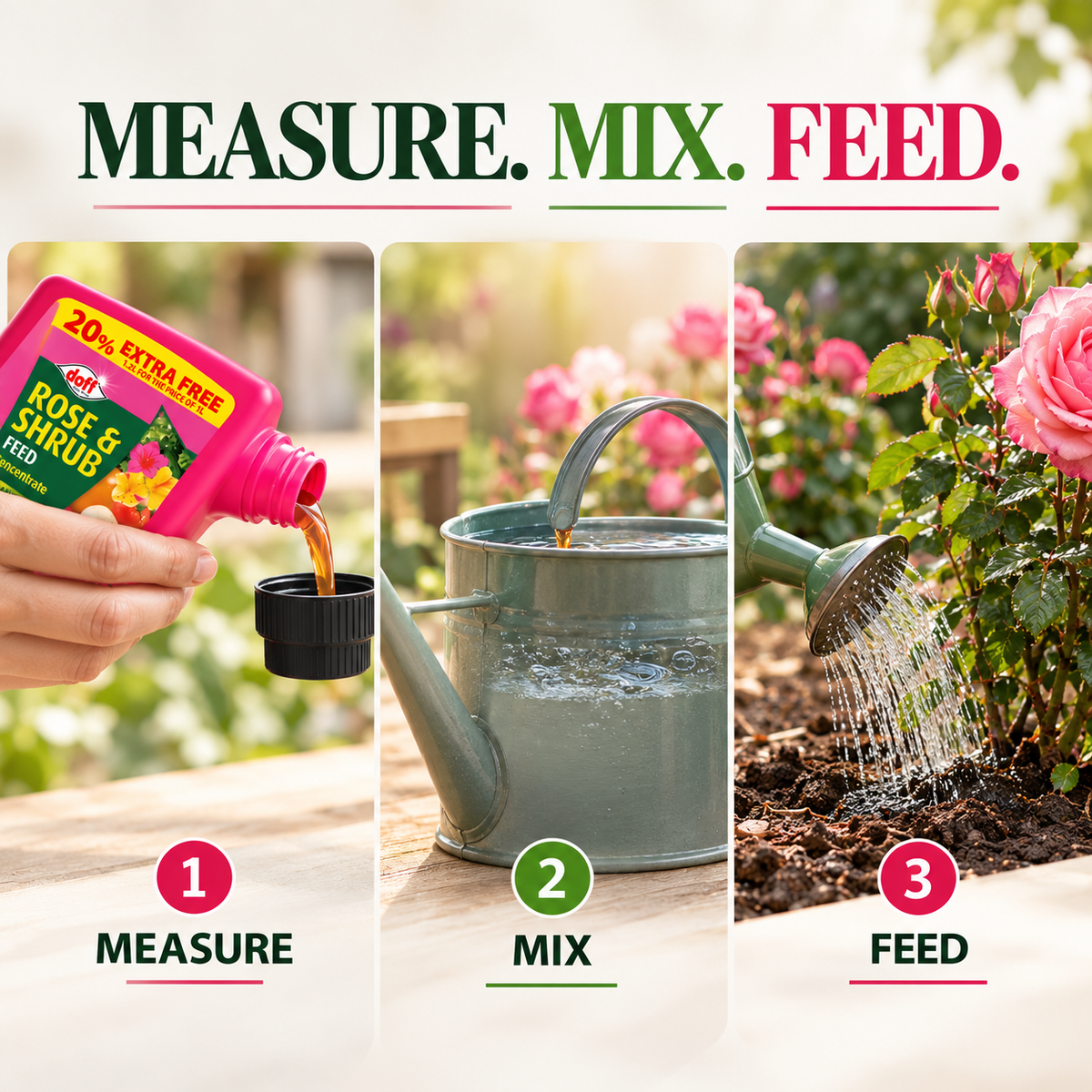 Doff Rose Plant Feed 1.2L – 360L Concentrate