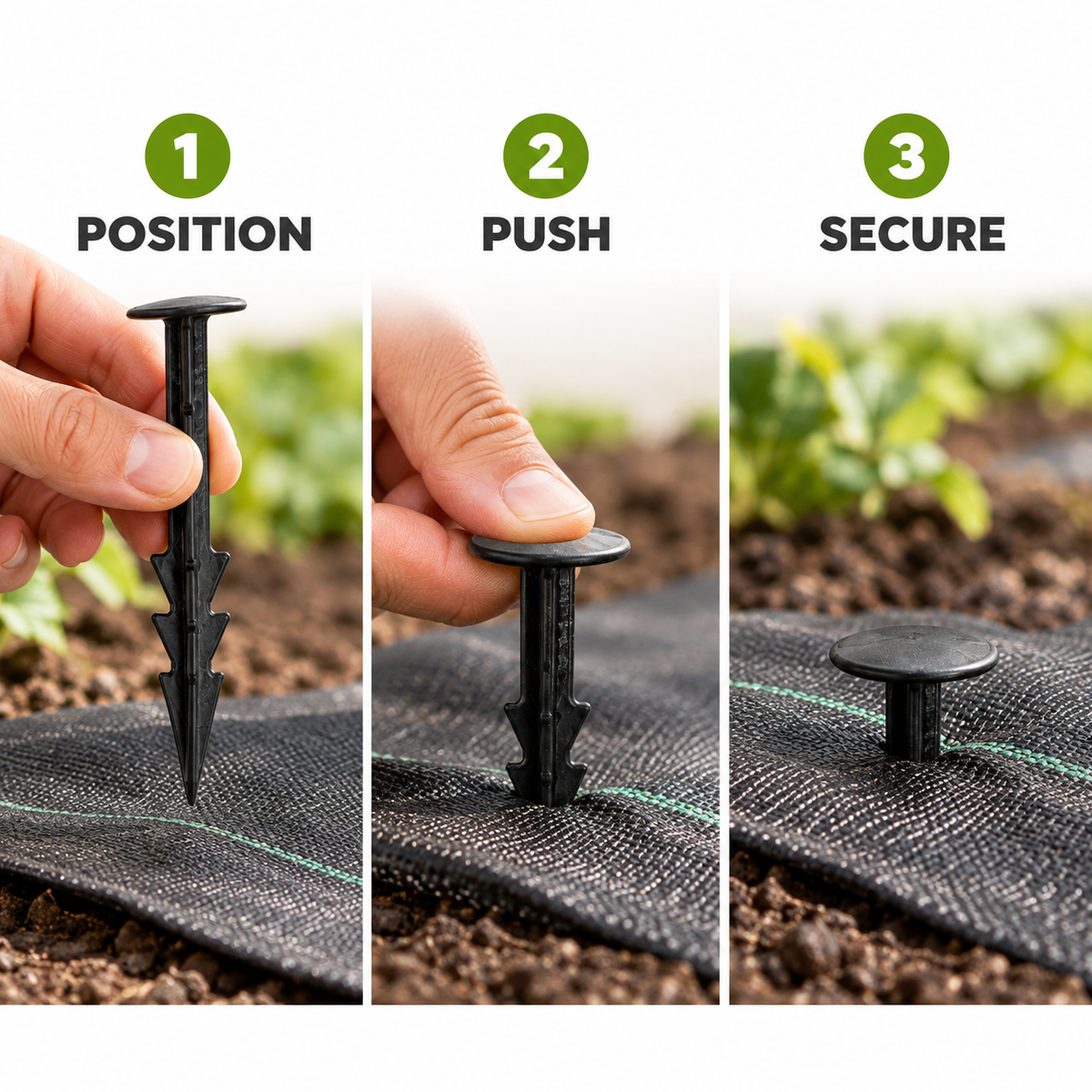 Ground Cover Pegs 10 Pack – Rust Proof Plastic