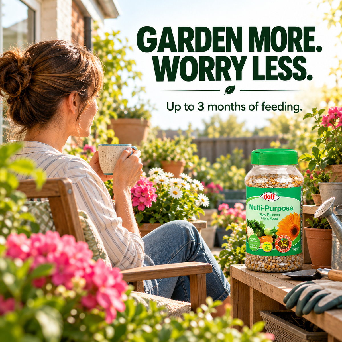 Doff Slow Release Plant Food 1kg – 3 Month Feed