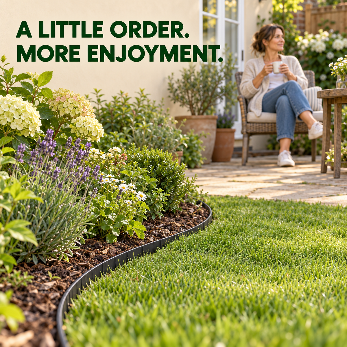 Moorgreen Flexible Lawn Edging – 12m with 60 Pegs
