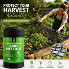 Moorgreen heavy duty bird netting protecting strawberries and garden crops with reusable UV resistant mesh