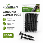 Ground Cover Pegs 10 Pack – Rust Proof Plastic