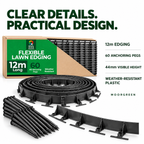 Moorgreen Flexible Lawn Edging – 12m with 60 Pegs
